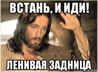 встань, и иди! ленивая задница