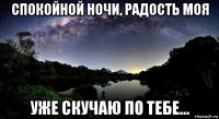 спокойной ночи, радость моя уже скучаю по тебе...