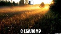 чо с ебалом?