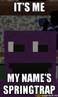 it's me my name's springtrap