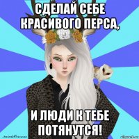 сделай себе красивого перса, и люди к тебе потянутся!