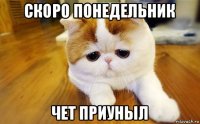 скоро понедельник чет приуныл
