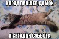 когда пришел домой и сегодня суббота