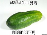 артём молодец в попе огурец