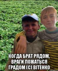  когда брат рядом, враги ложаться градом (с) вітенко