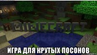  игра для крутых посонов