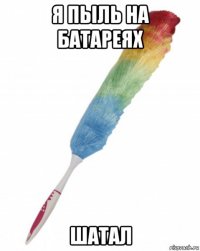 я пыль на батареях шатал