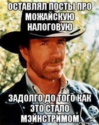 оставлял посты про можайскую налоговую задолго до того как это стало мэйнстримом