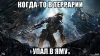 когда-то в террарии упал в яму
