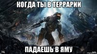 когда ты в террарии падаешь в яму