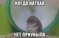 когда натаха чет приуныла