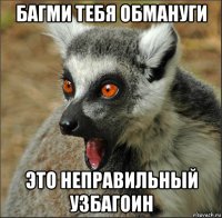 багми тебя обмануги это неправильный узбагоин
