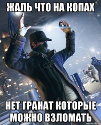 жаль что на копах нет гранат которые можно взломать