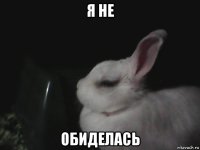 я не обиделась