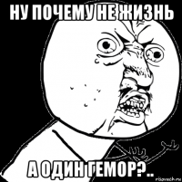 ну почему не жизнь а один гемор?..