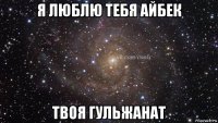 я люблю тебя айбек твоя гульжанат