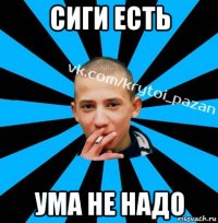 сиги есть ума не надо