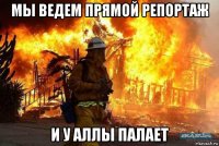 мы ведем прямой репортаж и у аллы палает
