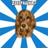 де іграшка ? 