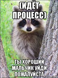 (идёт процесс) ты хороший мальчик уйди пожалуйста