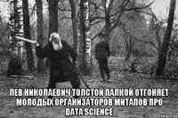  лев николаевич толстой палкой отгоняет молодых организаторов митапов про data science