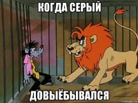 когда серый довыёбывался