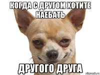 когда с другом хотите наебать другого друга