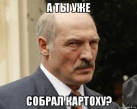 а ты уже собрал картоху?