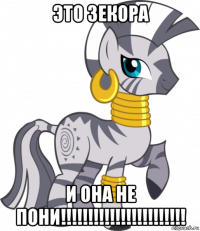 это зекора и она не пони!!!!!!!!!!!!!!!!!!!!!!!