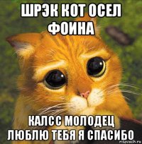шрэк кот осел фоина калсс молодец люблю тебя я спасибо