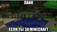 лайк если ты за minecraft