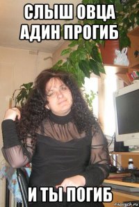 слыш овца адин прогиб и ты погиб