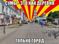сумы - это как деревня только город