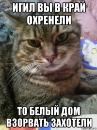 игил вы в край охренели то белый дом взорвать захотели