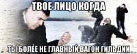 твое лицо когда ты более не главный вагон гильдии