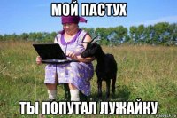 мой пастух ты попутал лужайку