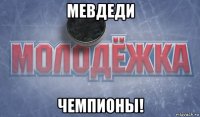 мевдеди чемпионы!