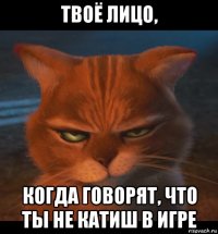 твоё лицо, когда говорят, что ты не катиш в игре