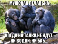 мужская печалька когда ни танки не идут, ни водки, ни баб...