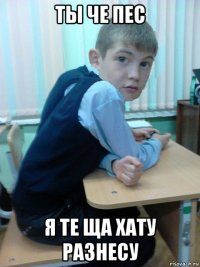 ты че пес я те ща хату разнесу