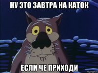 ну это завтра на каток если че приходи