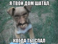 я твой дом шатал когда ты спал