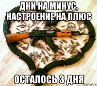 дни на минус, настроение на плюс осталось 3 дня