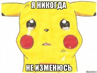 я никогда не изменюсь