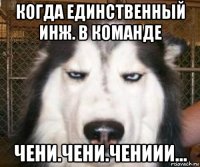 когда единственный инж. в команде чени.чени.чениии...