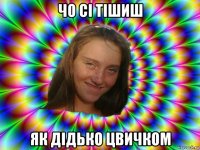 чо сі тішиш як дідько цвичком