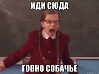 иди сюда говно собачье