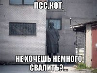 псс,кот, не хочешь немного свалить?...