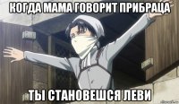когда мама говорит прибраца ты становешся леви