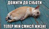 дожити до суботи тепер мій смисл жизні